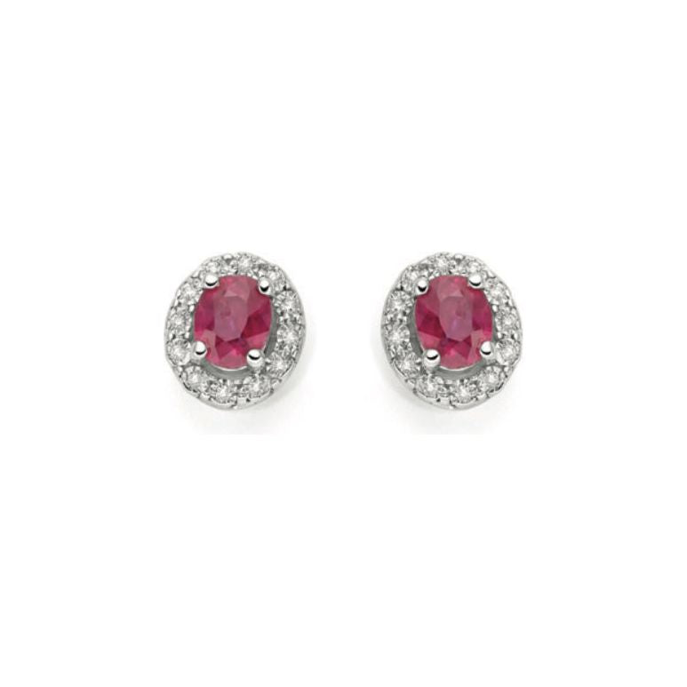 Orecchini DonnaOro in oro con diamanti e Rubini LOR12082.008