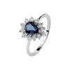 Anello Bliss Oro Bianco Diamanti e Zaffiro 20074171