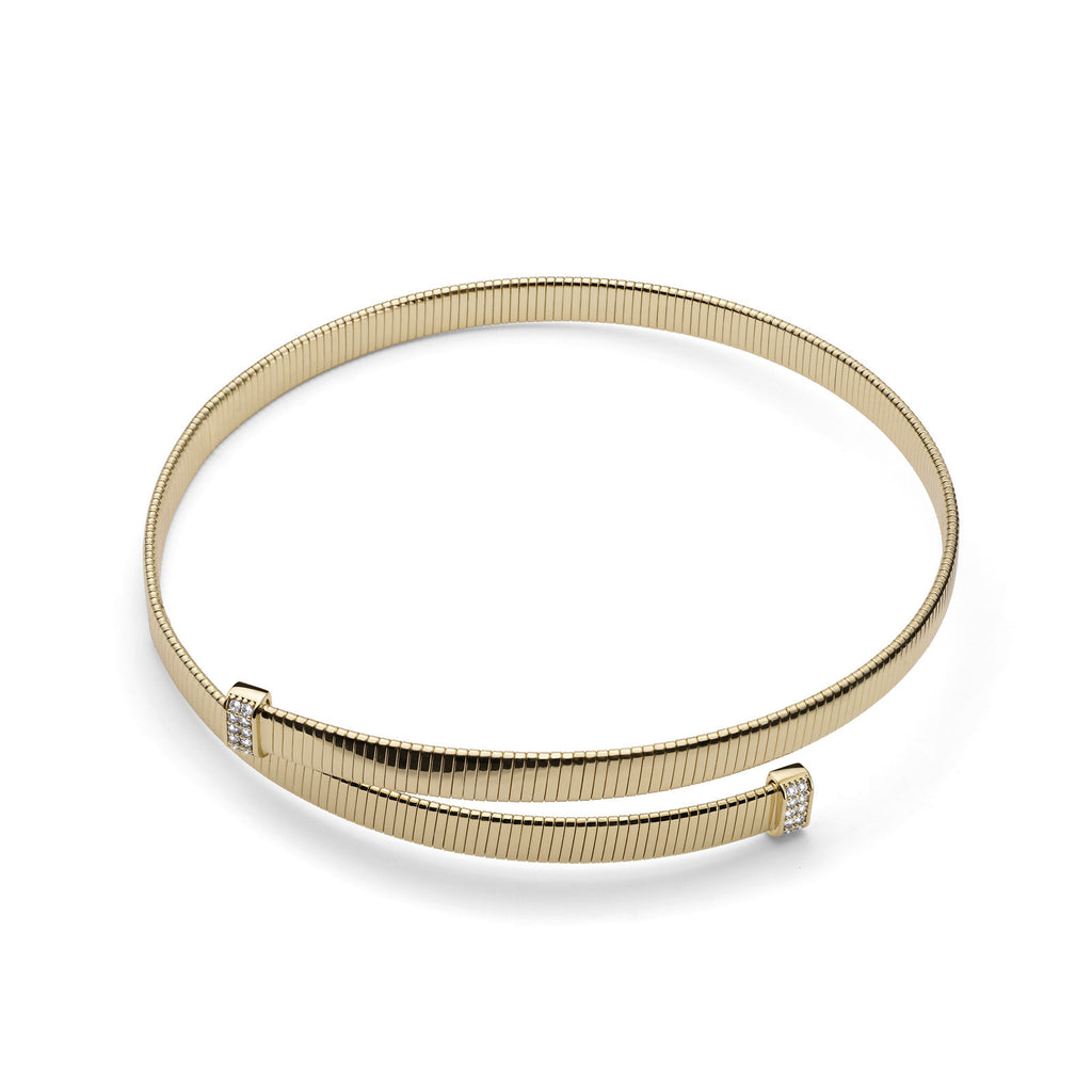 Collana tubogas con zirconi