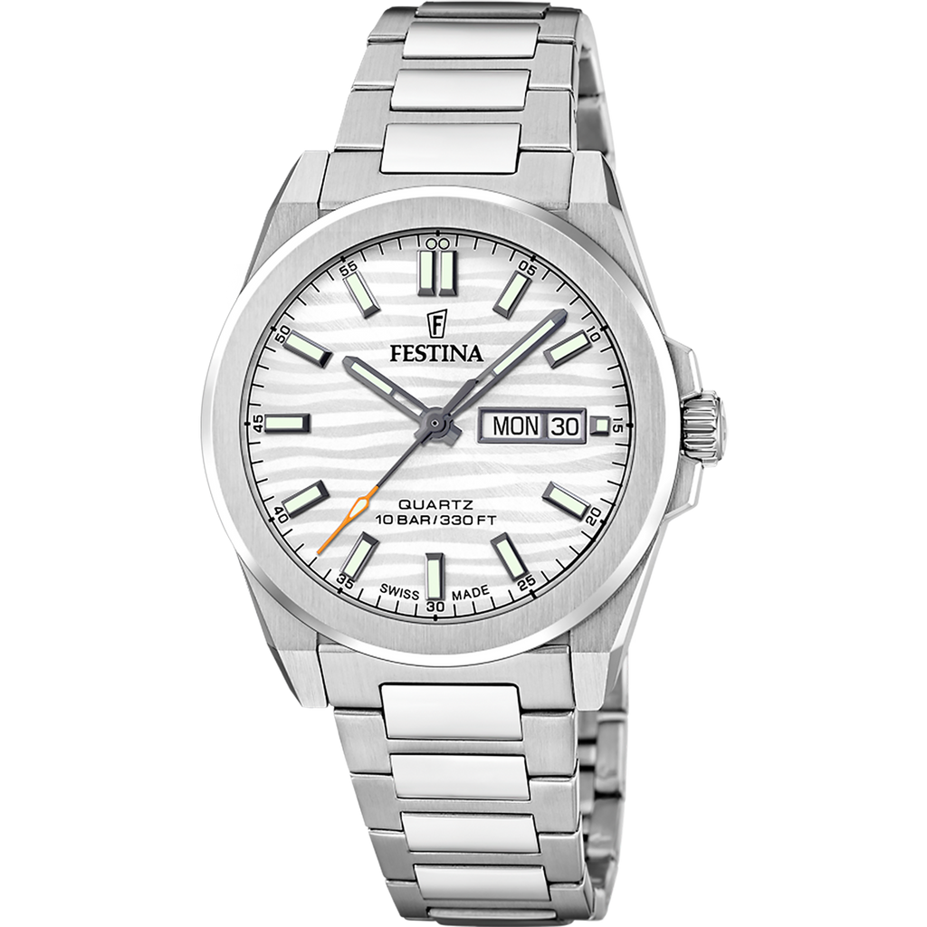 OROLOGIO DA UOMO FESTINA SWISS MADE DUNE ARGENTO F20073/1