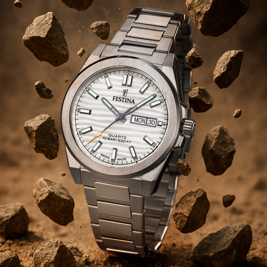 OROLOGIO DA UOMO FESTINA SWISS MADE DUNE ARGENTO F20073/1