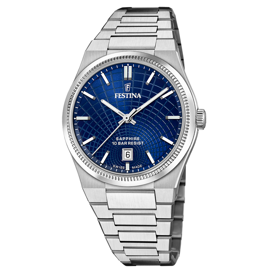 OROLOGIO DA UOMO FESTINA SWISS MADE RIVÉ F20051/4 BLU