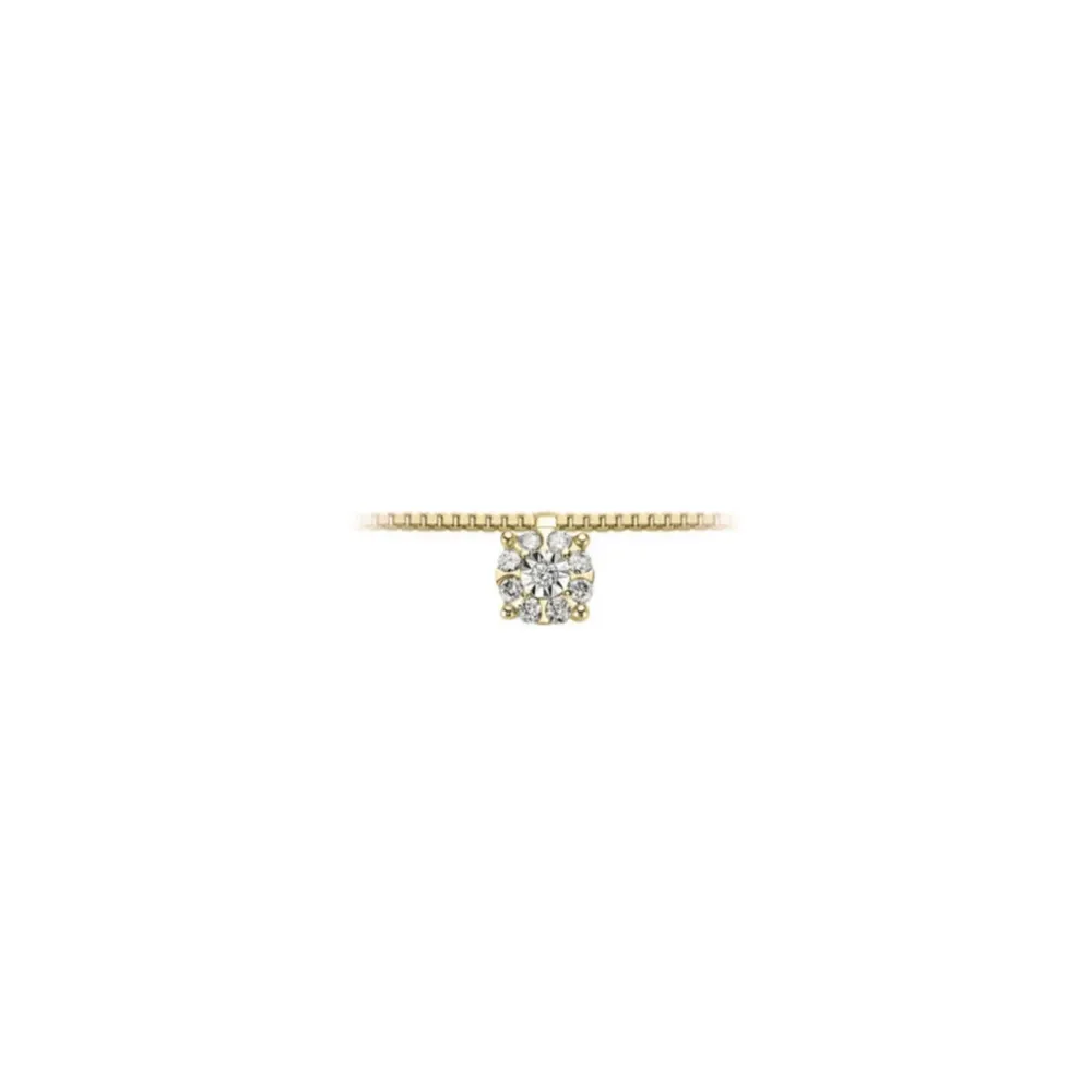 LUCE DI DONNAORO COLLANA ORO GIALLO CON DIAMANTI 0.07