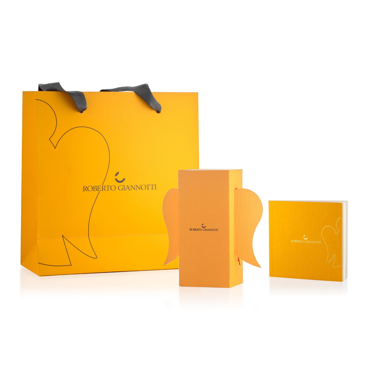 COLLANA PENDENTE ANGELO IN ORO GIALLO SATINATO E BIANCO