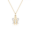 COLLANA CON ANGELO BICOLORE