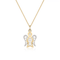 COLLANA CON ANGELO BICOLORE