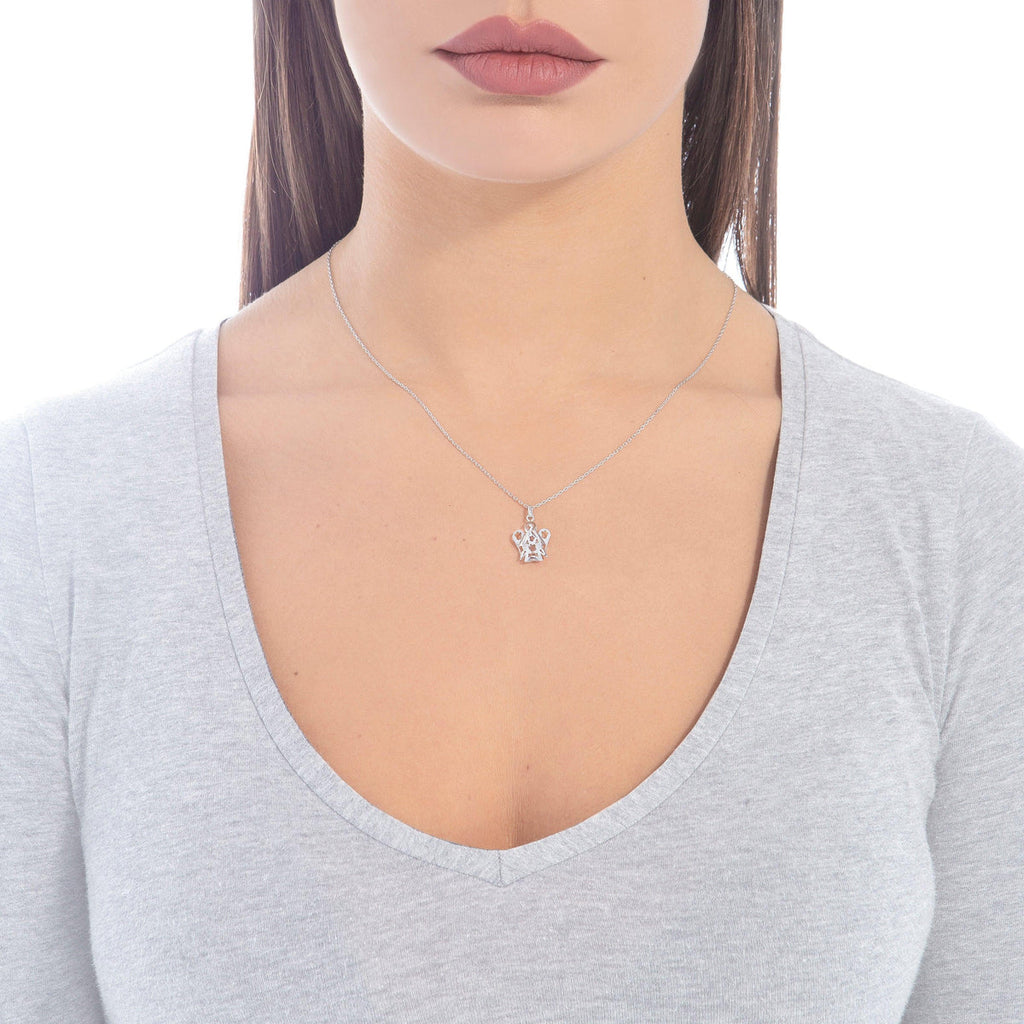 COLLANA CON ANGELO IN ORO TRAFORATO