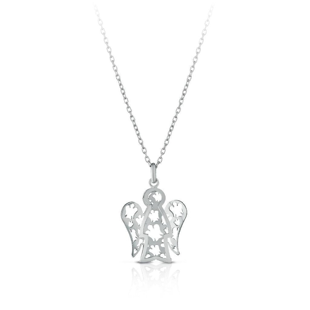 COLLANA CON ANGELO IN ORO TRAFORATO