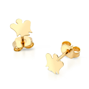 Orecchini lobo bambina Roberto Giannotti Giardino Angeli in oro giallo ad angelo NKT404