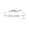 BRACCIALE BAMBINA IN ACCIAIO BALLERINA E PIASTRA