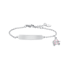 BRACCIALE BAMBINA IN ACCIAIO CARROZZA E PIASTRA
