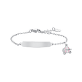 BRACCIALE BAMBINA IN ACCIAIO CARROZZA E PIASTRA