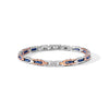 Bracciale in Acciaio, pvd rosè, ceramica blu e Diamanti bianchi