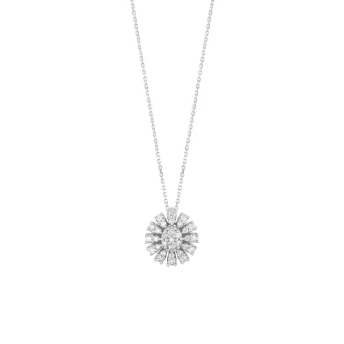 Collana in oro bianco e diamanti - versione piccola