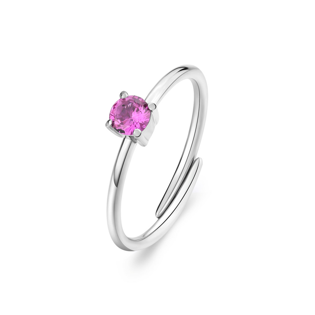 ANELLO DAZZLY 
Anello regolabile in acciaio 316L e cubic zirconia colore rose.