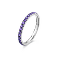 ANELLO DAZZLY SDZ158
Anello veretta in acciaio 316L con zirconi colore ametista.