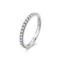 ANELLO DAZZLY SDZ157
Anello veretta in acciaio 316L con zirconi.