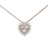 Girocollo in Oro Rosa con Diamanti e Cuore Diamanti collezione LUCE