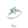 Anello donna in oro bianco e diamanti acquamarina dhaa7194.003