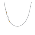 Collana uomo in acciaio con Ancora,zirconi ed elementi in IP Gold CL376